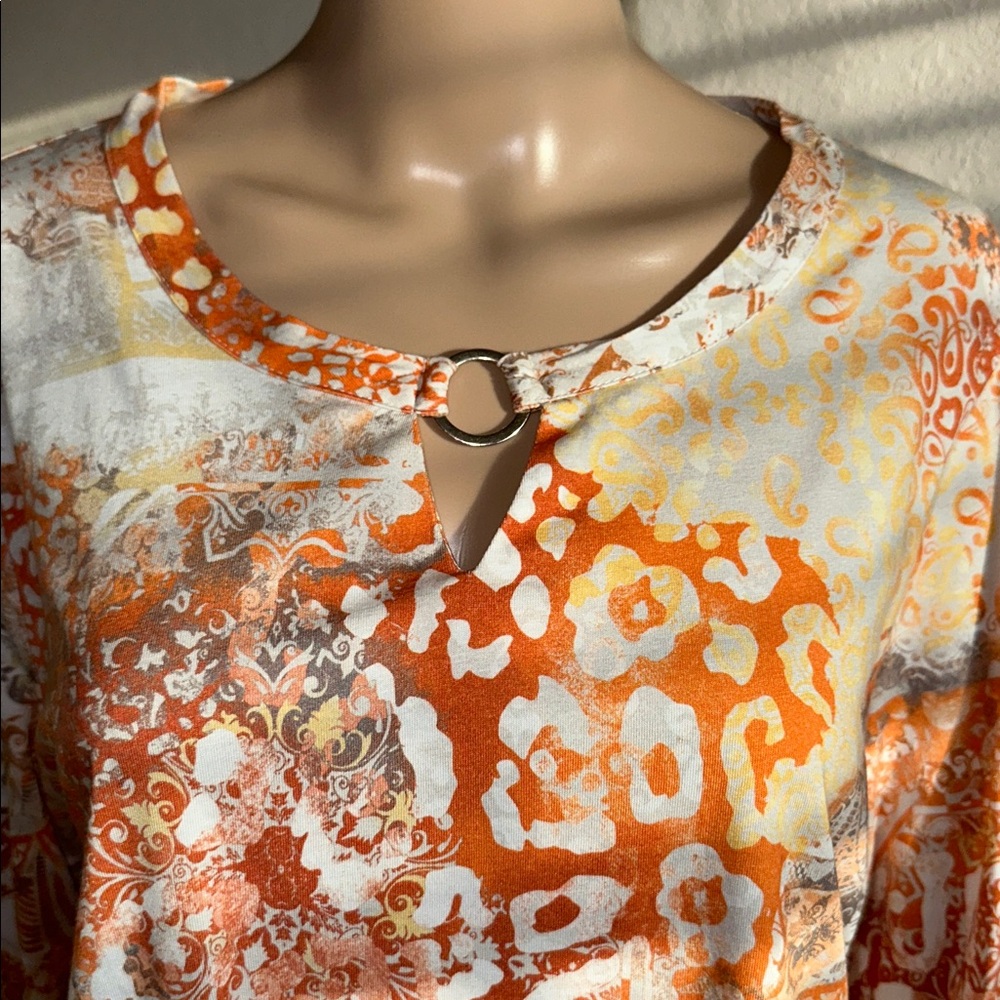 Chico's Multicolor Abstract Blouse - Picture 4 of 13